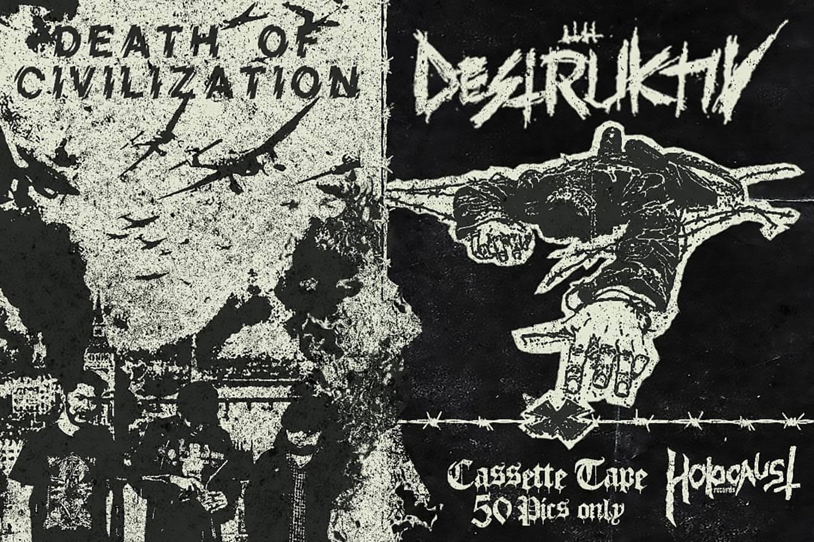 Destruktiv - Death of Civilization - Holocaust Records Cassette Tape 2